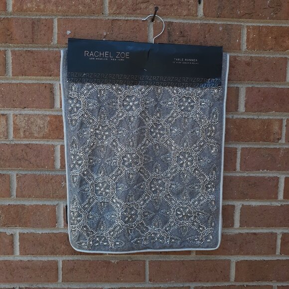 Rachel Zoe Beaded Table Runner  - 13" X 36" - Picture 10 of 12